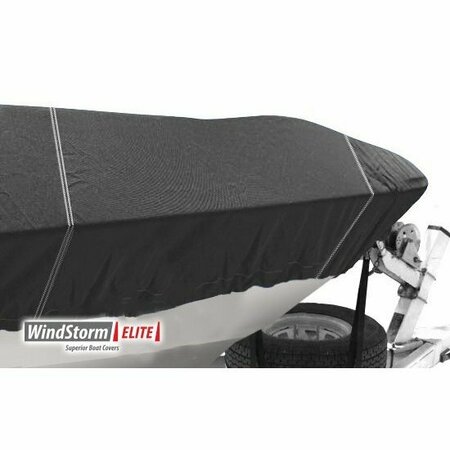 Eevelle Boat Cover BAY BOAT Rounded Bow Inboard Fits 21ft 6in L up to 96in W Charcoal SBCCBR2196-CHG